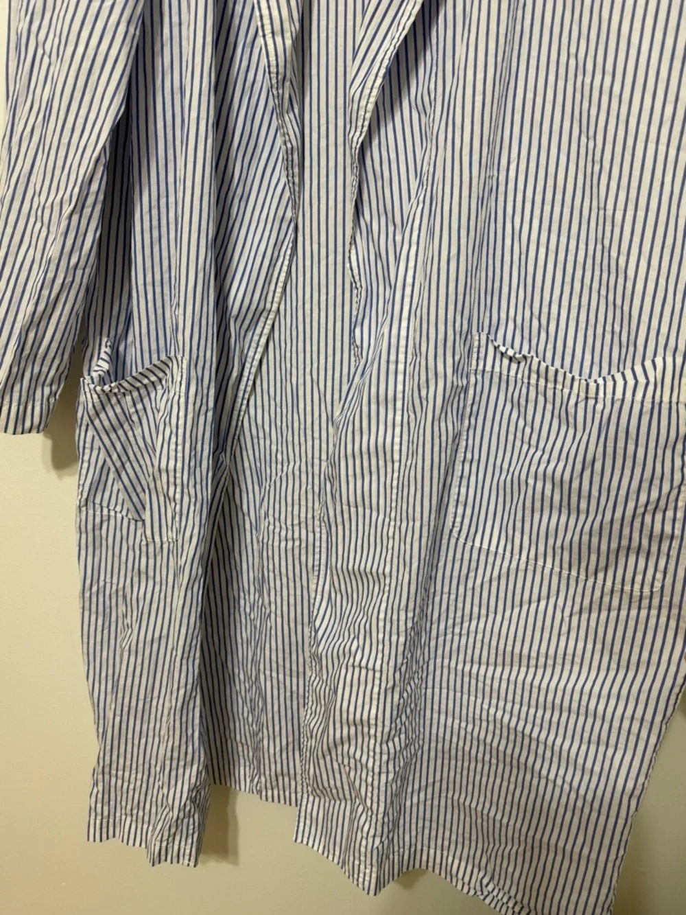 Polo Ralph Lauren Mens 100% Cotton Striped Lightweight Robe Pockets Size Medium
